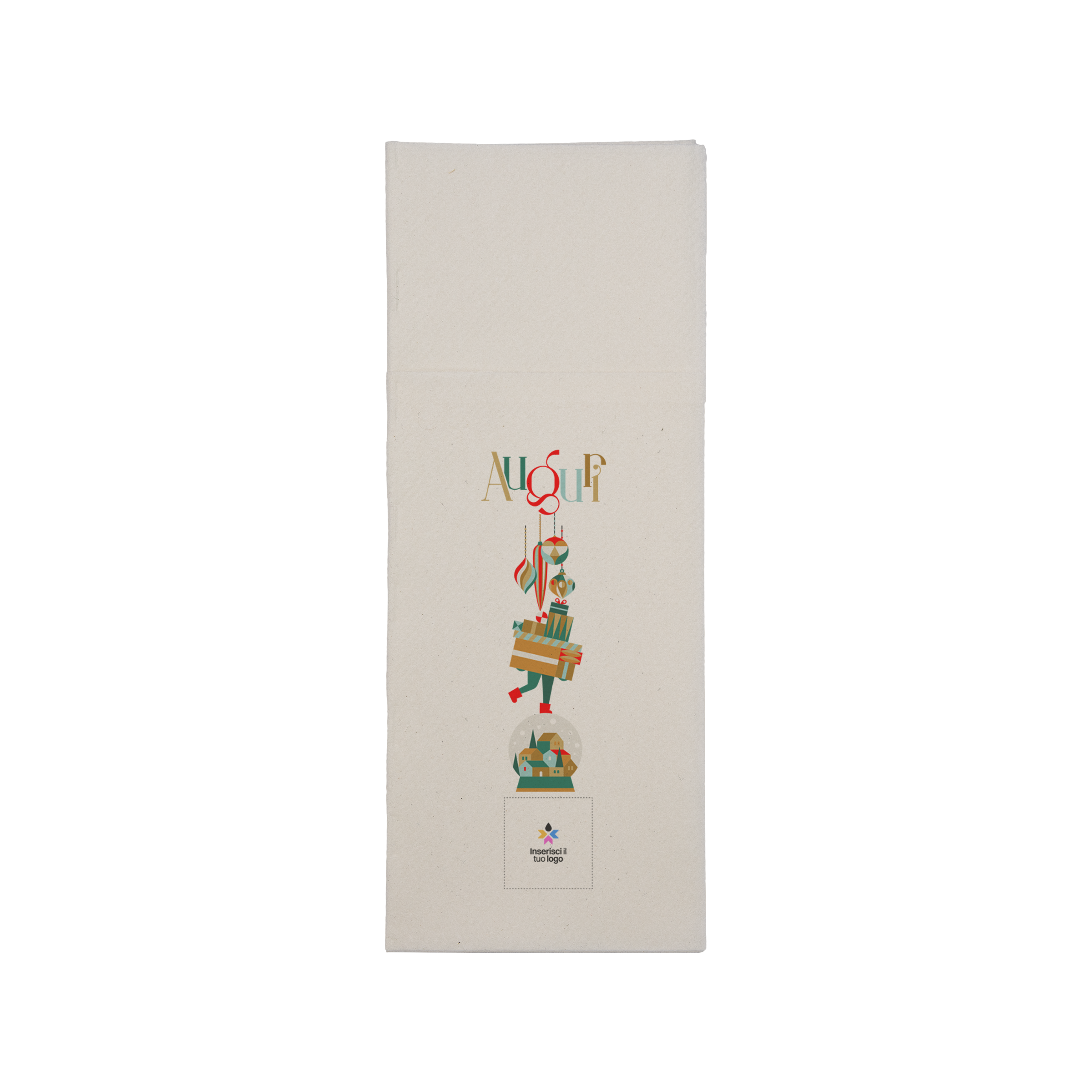 Tovaglioli carta secca service bianco Natale- Printcentral - - -
