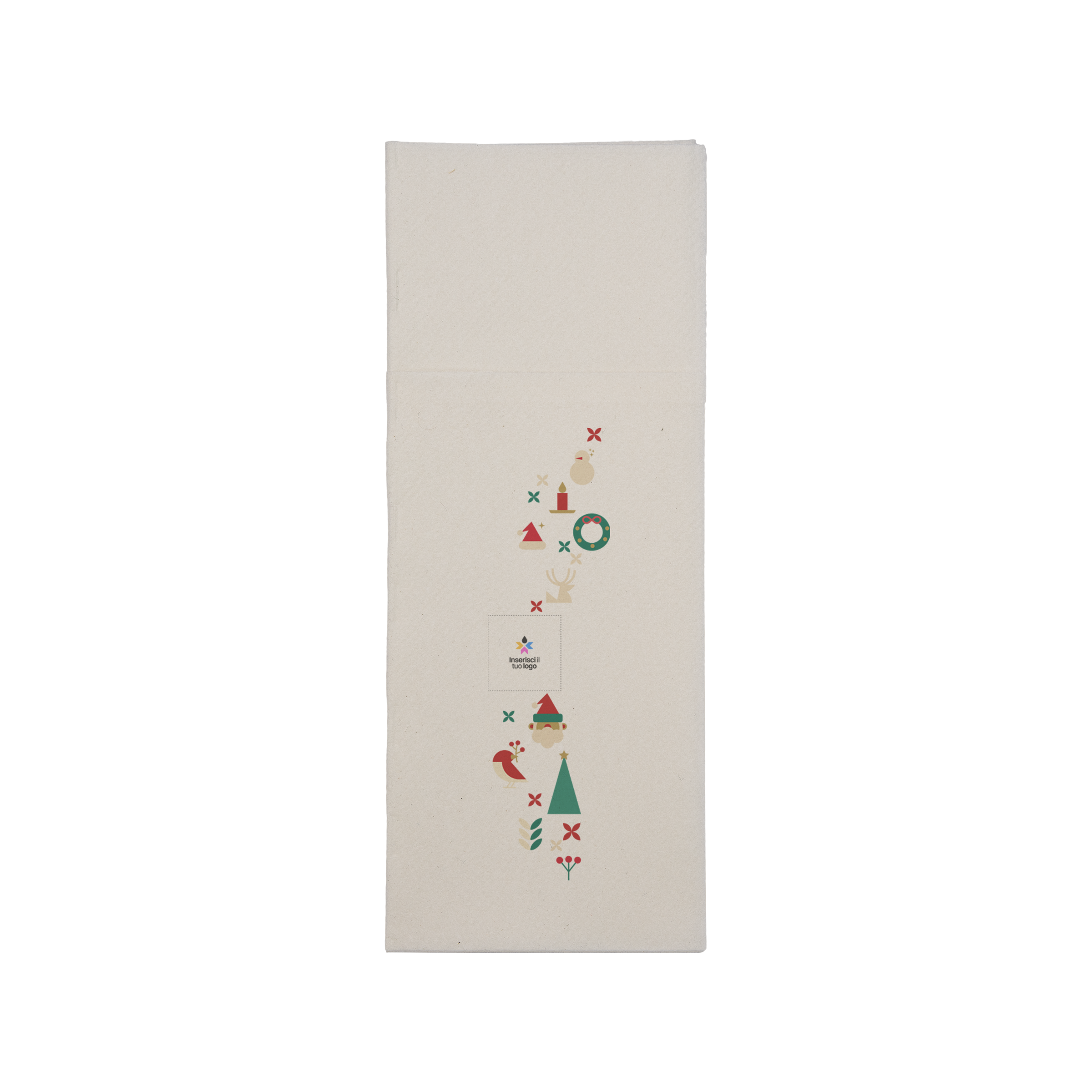Tovaglioli carta secca service bianco Natale- Printcentral - - -