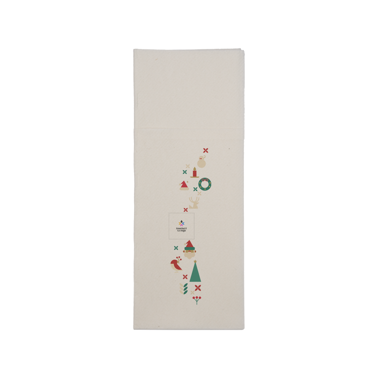 Tovaglioli carta secca service bianco Natale- Printcentral - - -