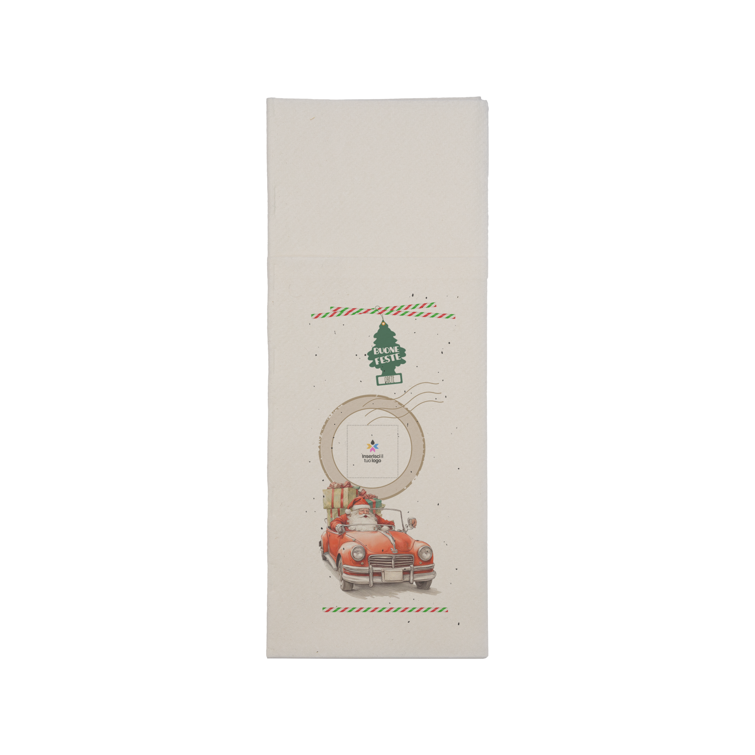 Tovaglioli carta secca service bianco Natale- Printcentral - - -