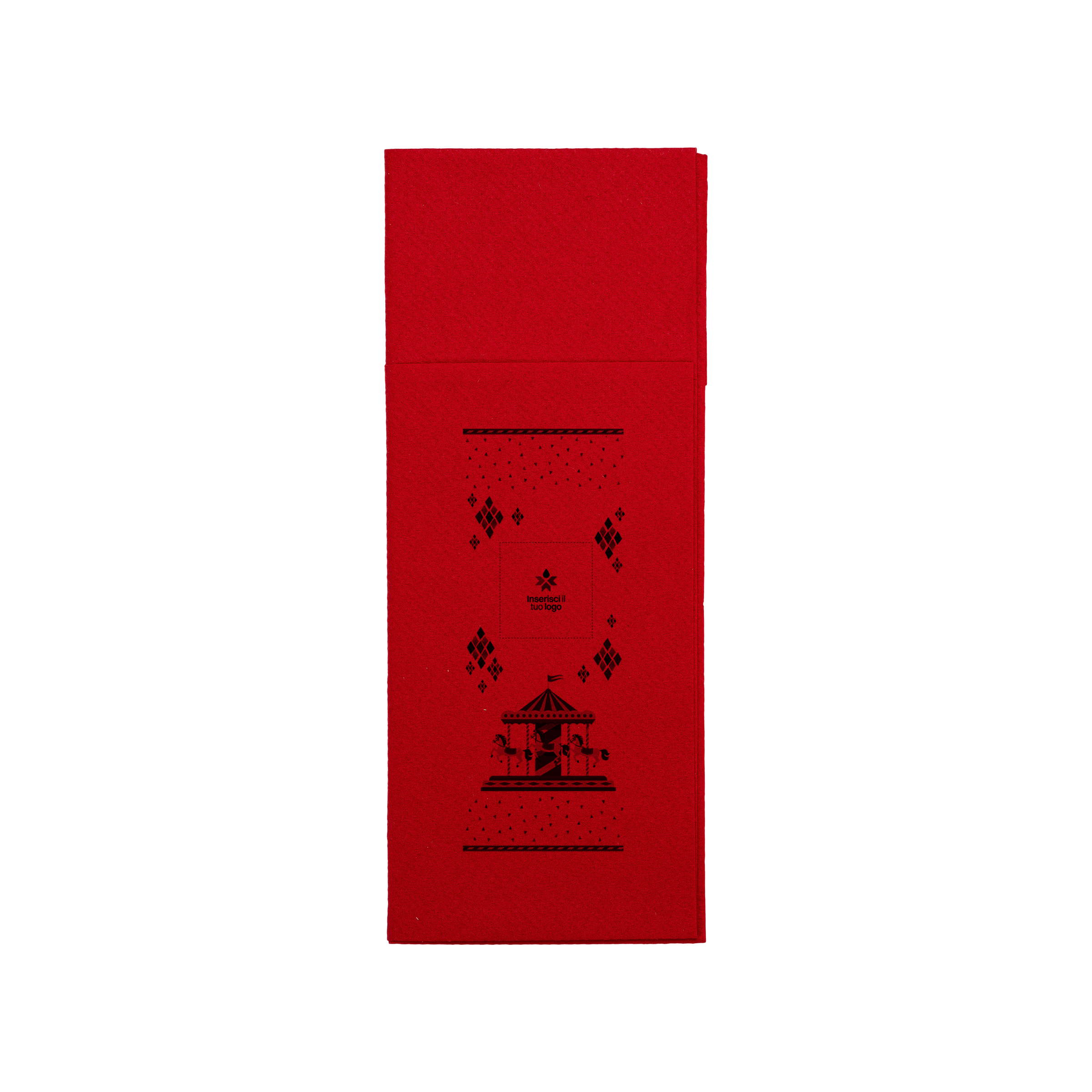 Tovaglioli carta secca service rosso Natale- Printcentral - - -
