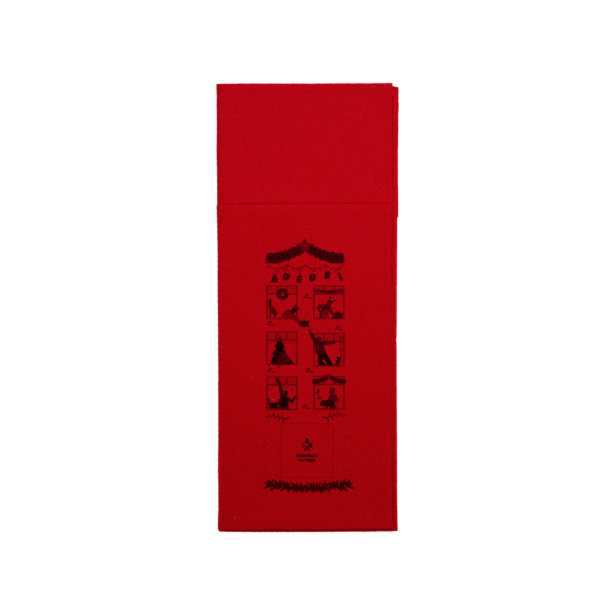 Tovaglioli carta secca service rosso Natale- Printcentral - - -