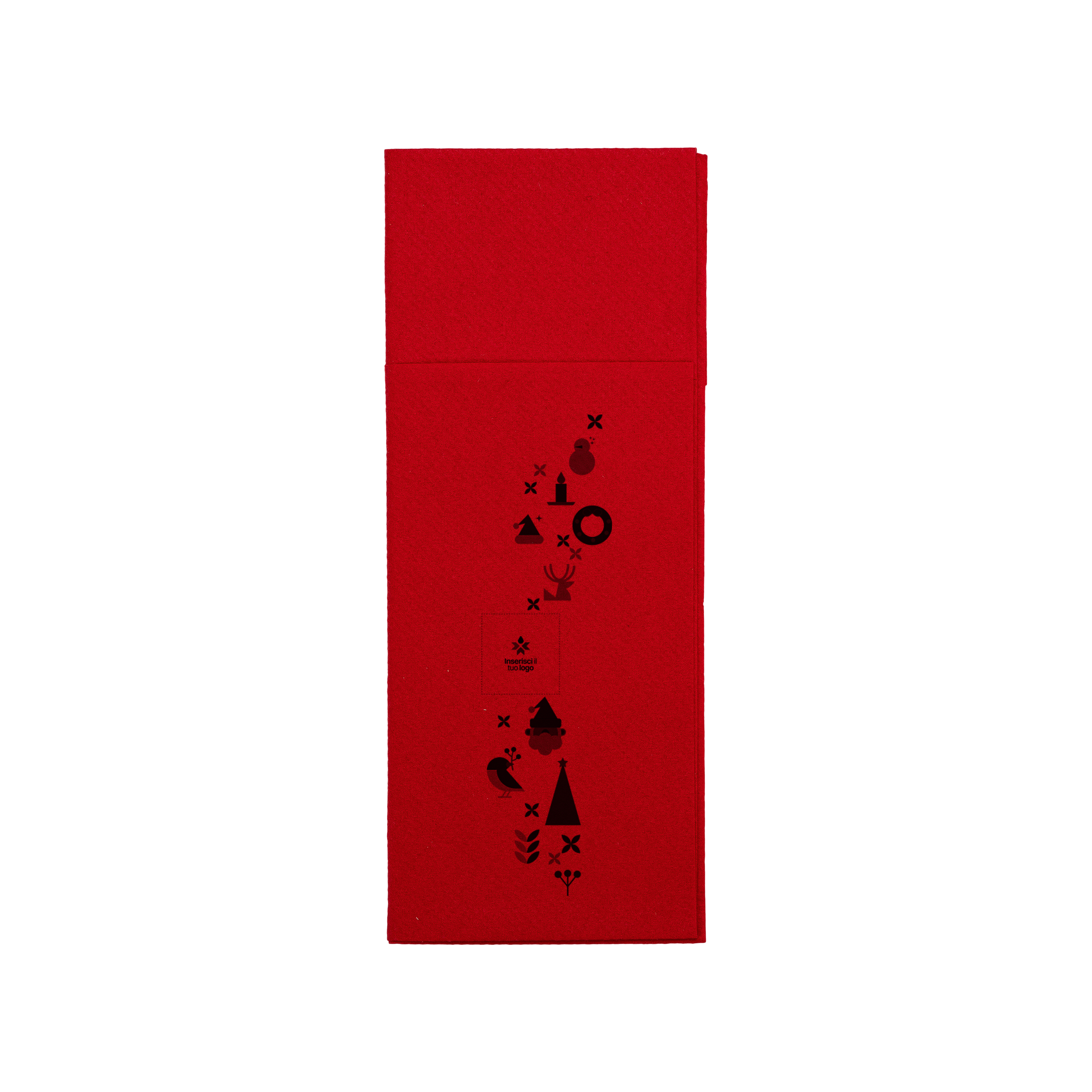 Tovaglioli carta secca service rosso Natale