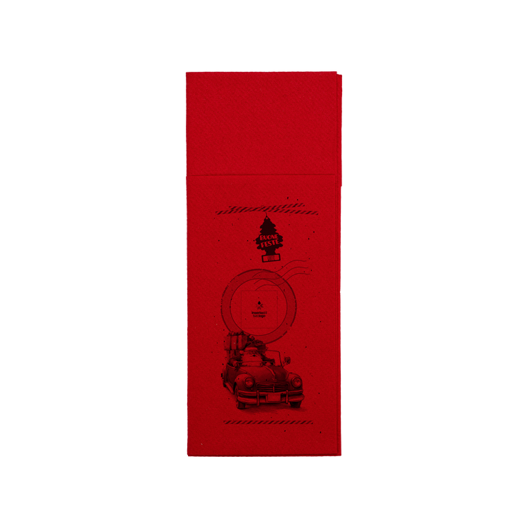 Tovaglioli carta secca service rosso Natale- Printcentral - - -