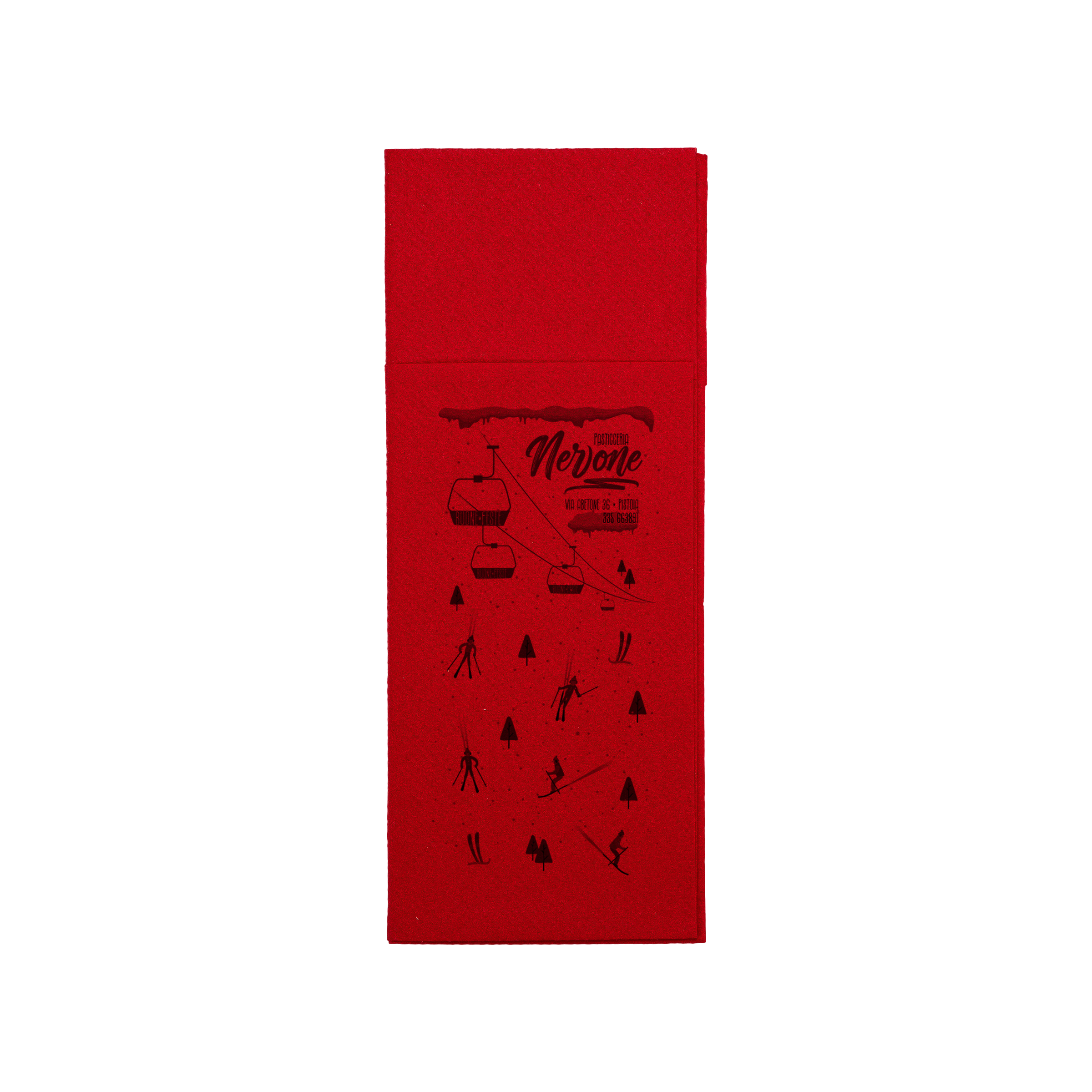Tovaglioli carta secca service rosso Natale- Printcentral - - -