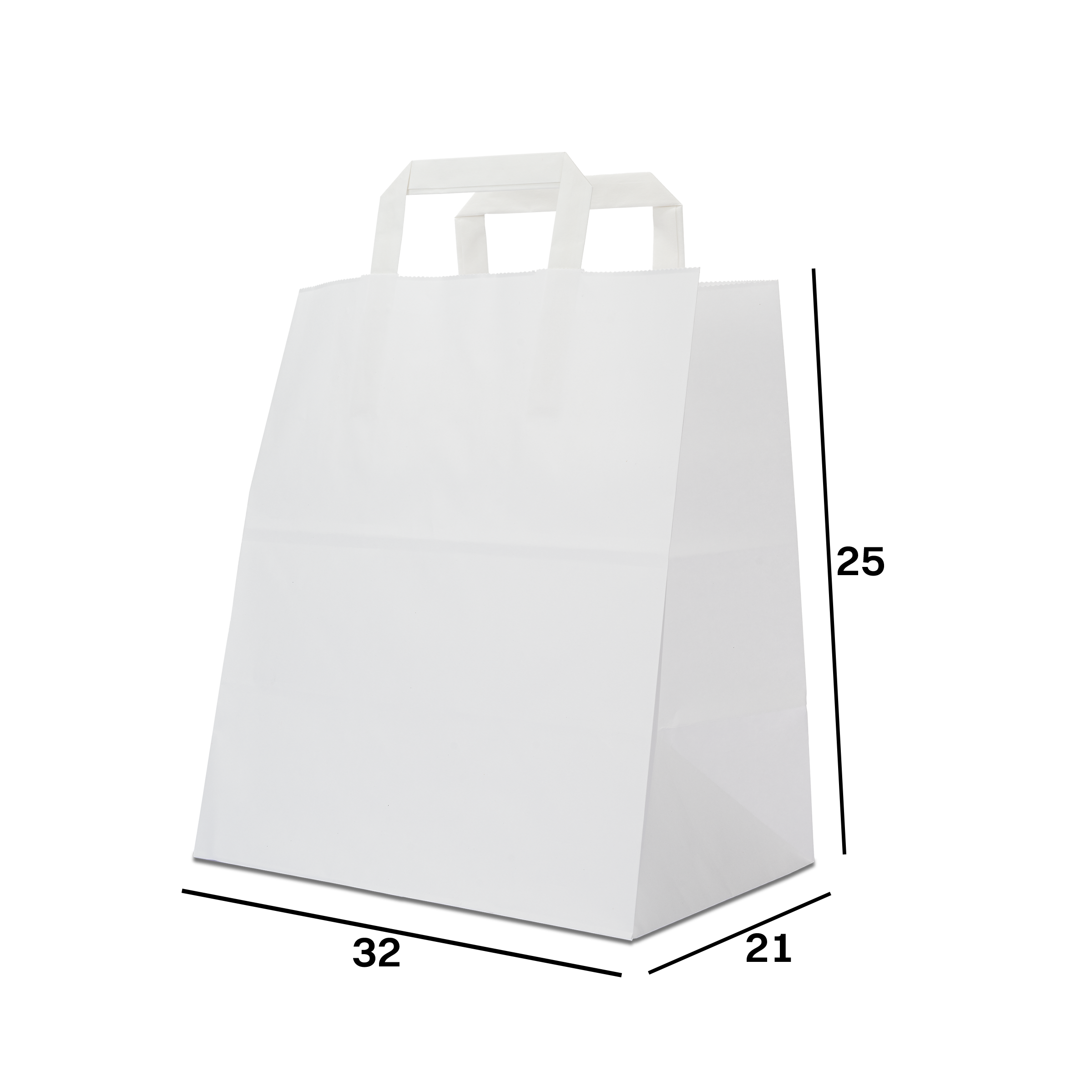 Shopper in carta Basic Take away bianco Natale- Printcentral - - -