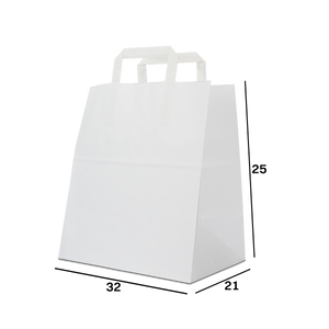 Shopper in carta Basic Take away bianco Natale- Printcentral - - -