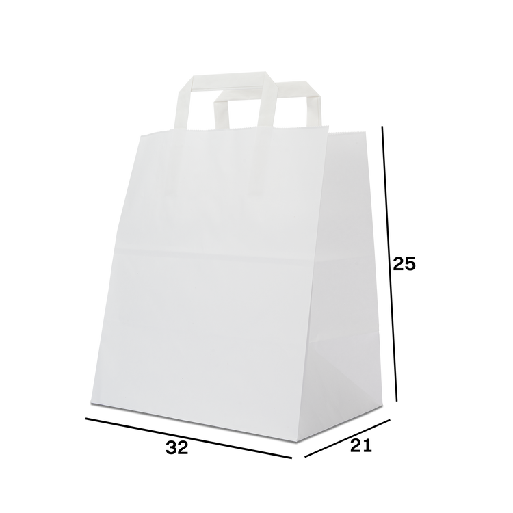 Shopper in carta Basic Take away bianco Natale- Printcentral - - -