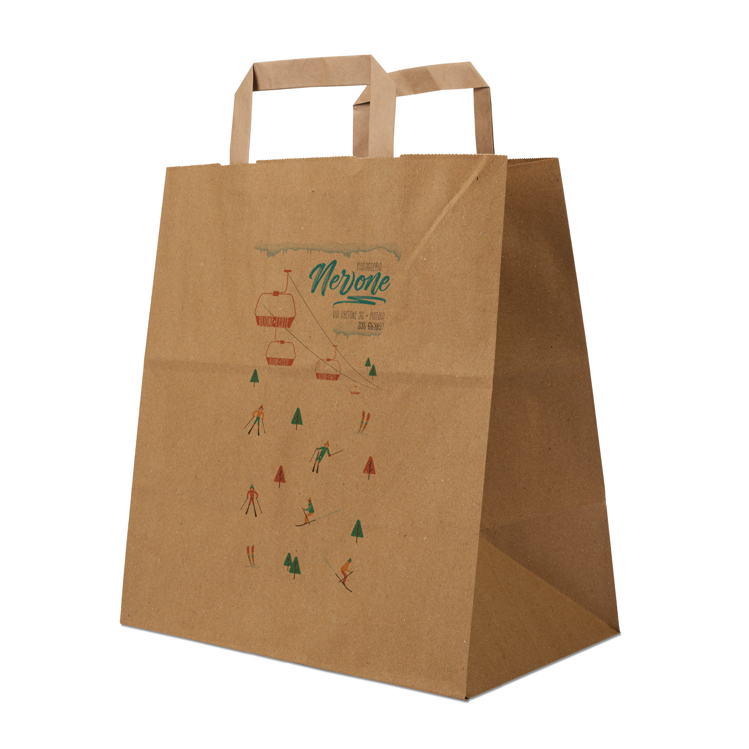 Shopper in carta Basic Take away avana Natale- Printcentral - - -