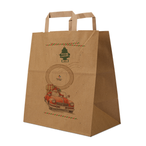 Shopper in carta Basic Take away avana Natale- Printcentral - - -