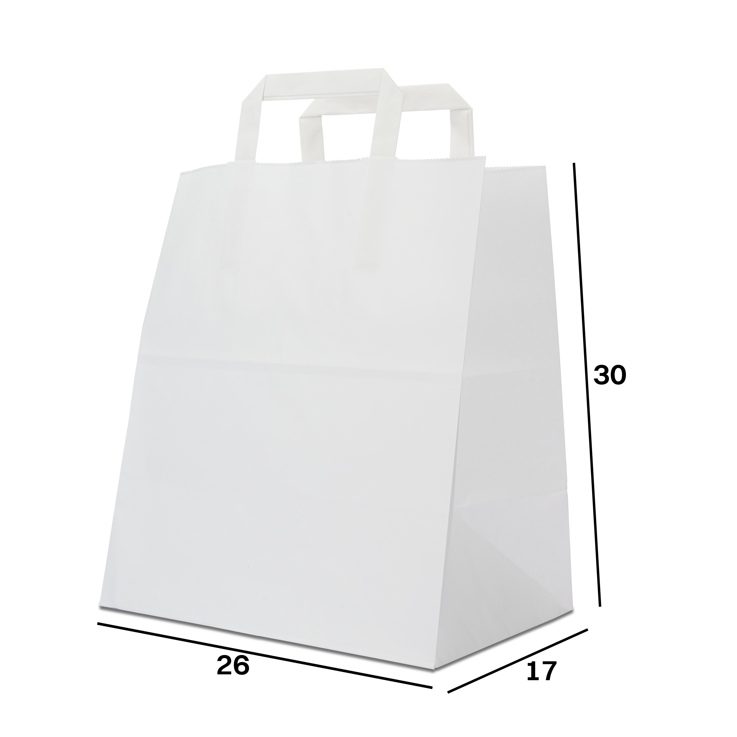 Shopper in carta Basic Take away bianco Natale- Printcentral - - -