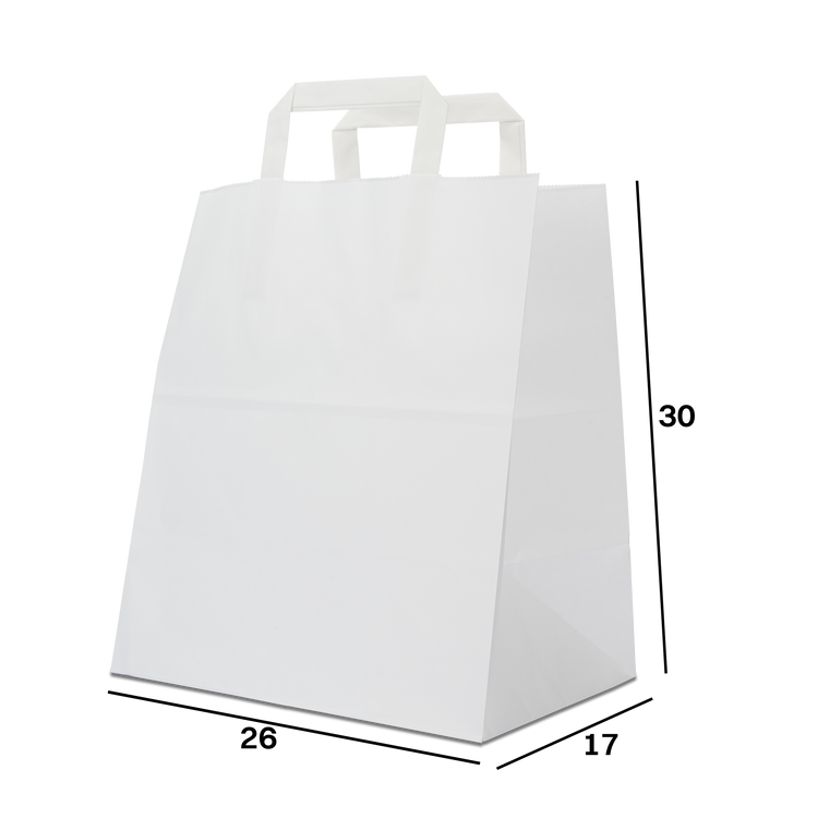 Shopper in carta Basic Take away bianco Natale- Printcentral - - -