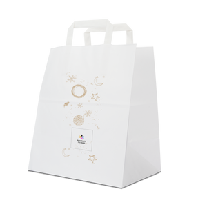 Shopper in carta Basic Take away bianco Natale- Printcentral - - -