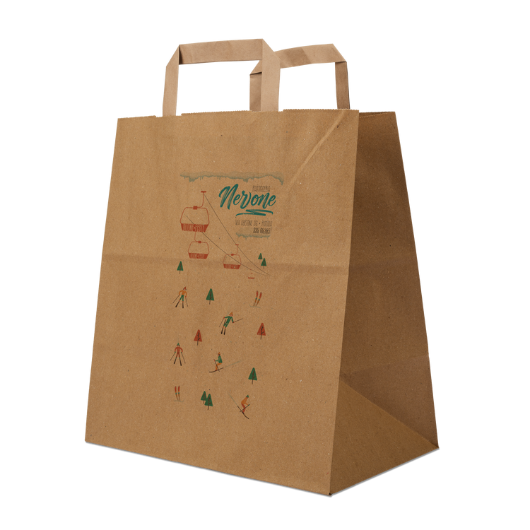 Shopper in carta Basic Take away avana Natale- Printcentral - - -