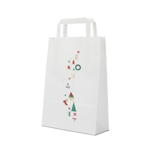 Shopper in carta Basic bianco Natale- Printcentral - - -