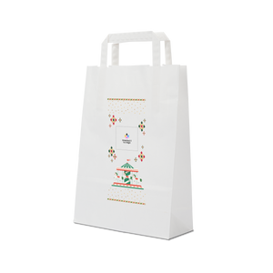 Shopper in carta Basic bianco Natale- Printcentral - - -