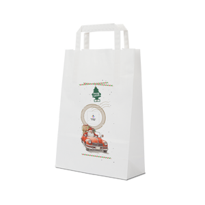 Shopper in carta Basic bianco Natale- Printcentral - - -