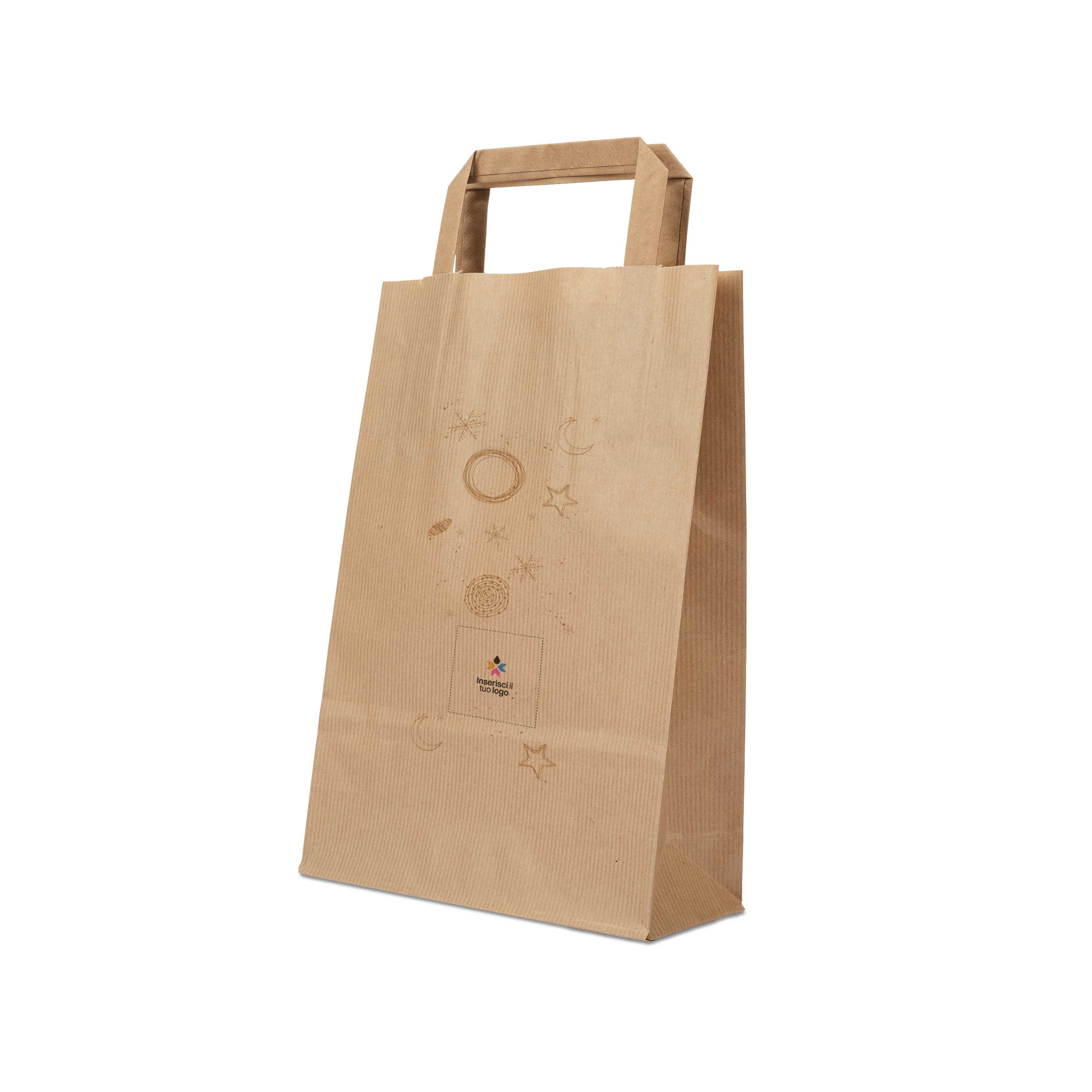 Shopper in carta Basic avana Natale- Printcentral - - -