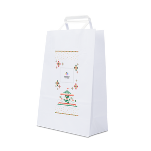 Shopper in carta Basic bianco Natale- Printcentral - - -