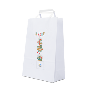 Shopper in carta Basic bianco Natale- Printcentral - - -