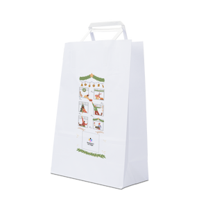 Shopper in carta Basic bianco Natale- Printcentral - - -
