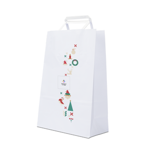 Shopper in carta Basic bianco Natale- Printcentral - - -