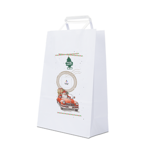 Shopper in carta Basic bianco Natale- Printcentral - - -
