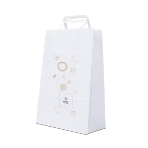 Shopper in carta Basic bianco Natale- Printcentral - - -