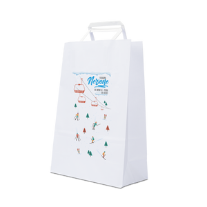 Shopper in carta Basic bianco Natale- Printcentral - - -