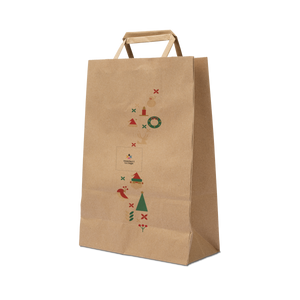 Shopper in carta Basic avana Natale- Printcentral - - -