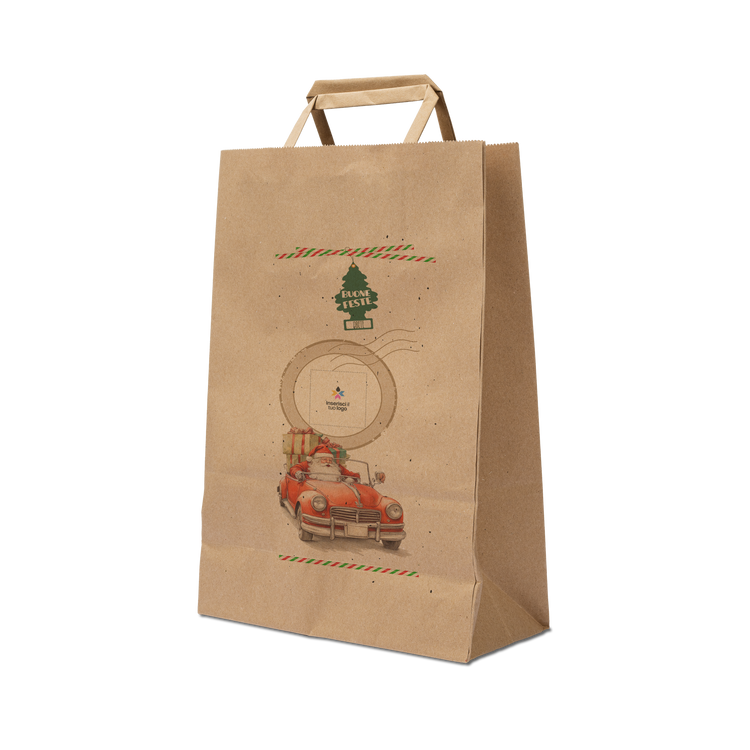 Shopper in carta Basic avana Natale- Printcentral - - -