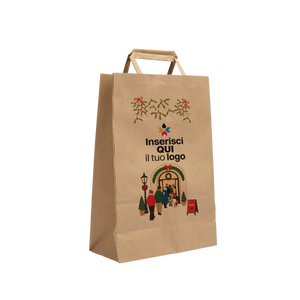 Shopper in carta Basic avana Natale- Printcentral - - -