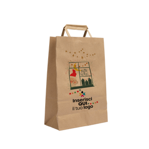 Shopper in carta Basic avana Natale- Printcentral - - -