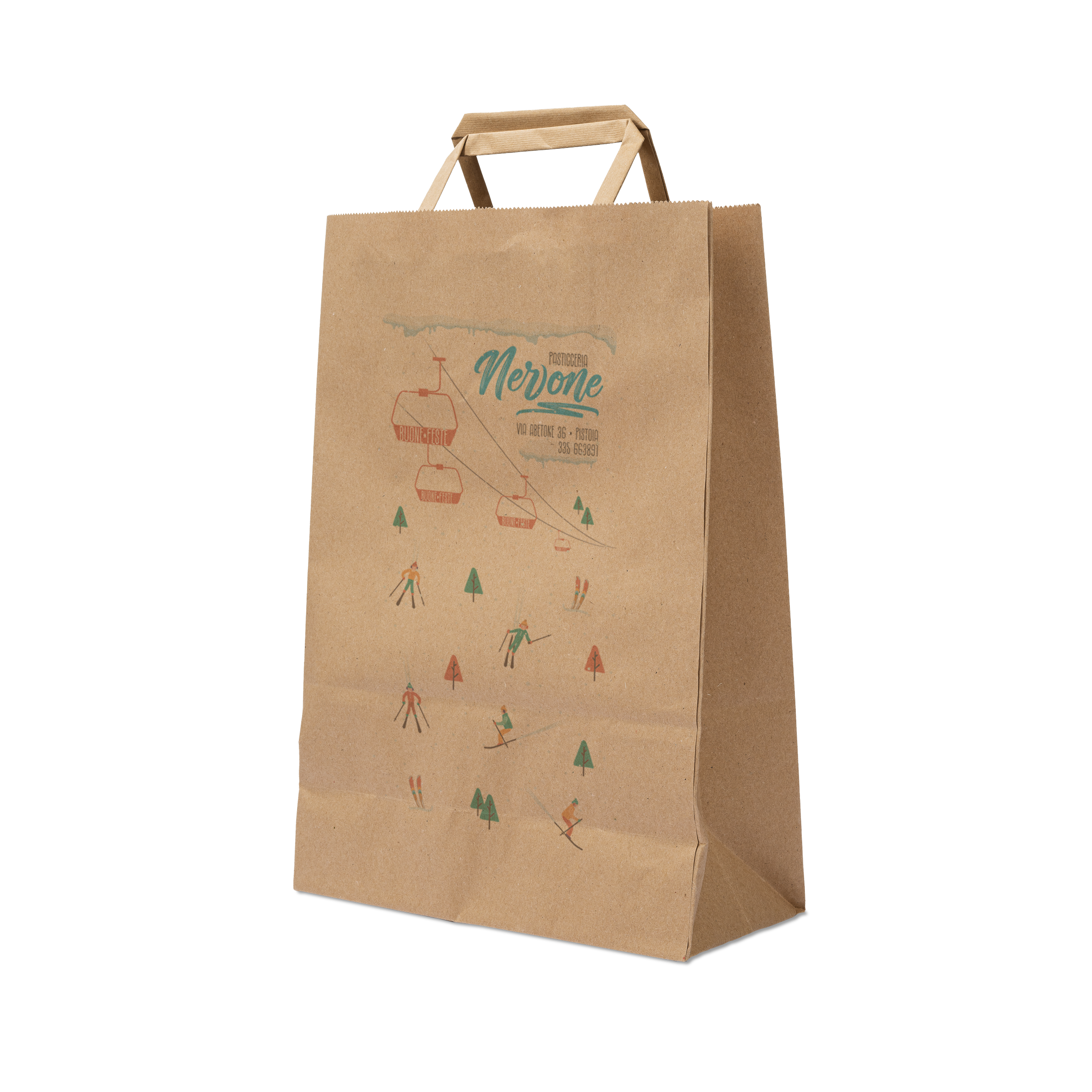 Shopper in carta Basic avana Natale- Printcentral - - -