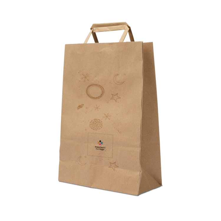 Shopper in carta Basic avana Natale- Printcentral - - -