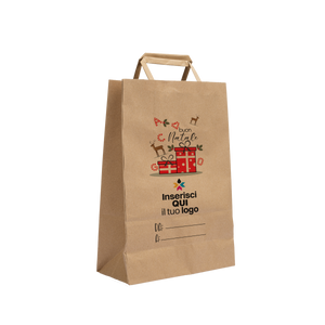 Shopper in carta Basic avana Natale- Printcentral - - -