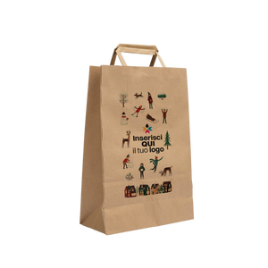 Shopper in carta Basic avana Natale- Printcentral - - -
