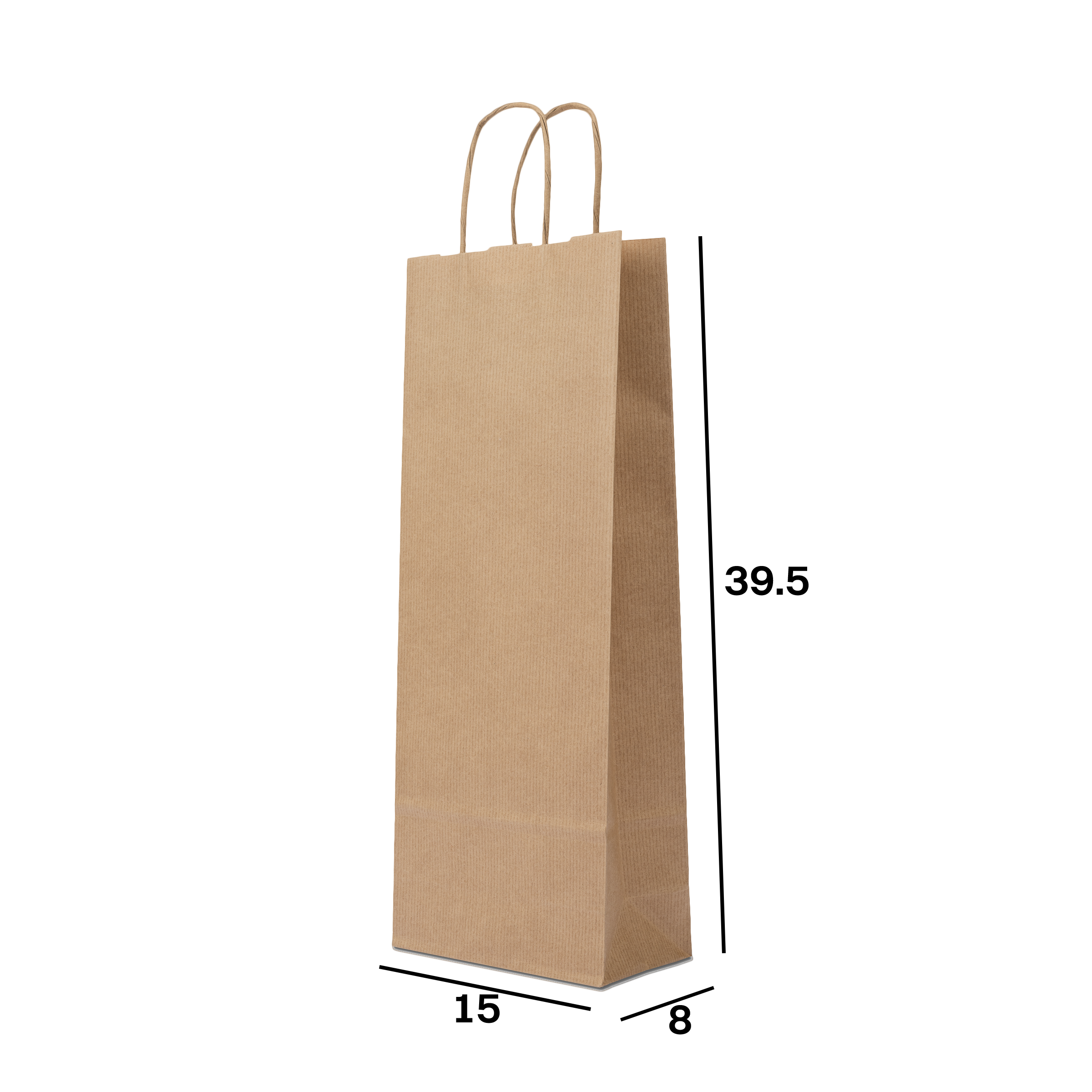 Shopper in carta portabottiglia Elegance avana Natale- Printcentral - - -