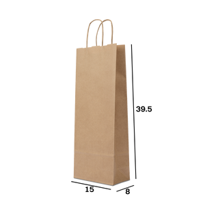 Shopper in carta portabottiglia Elegance avana Natale- Printcentral - - -