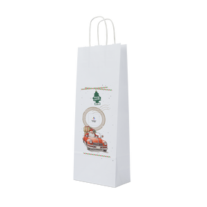 Shopper in carta portabottiglia Elegance bianco Natale- Printcentral - - -