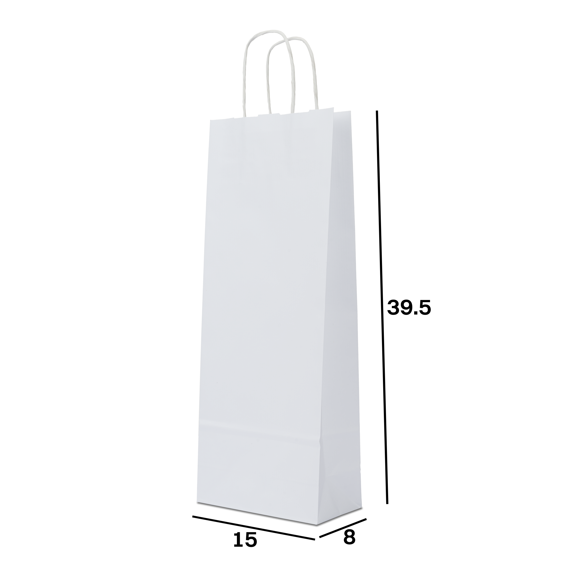 Shopper in carta portabottiglia Elegance bianco Natale- Printcentral - - -