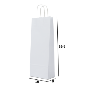 Shopper in carta portabottiglia Elegance bianco Natale- Printcentral - - -