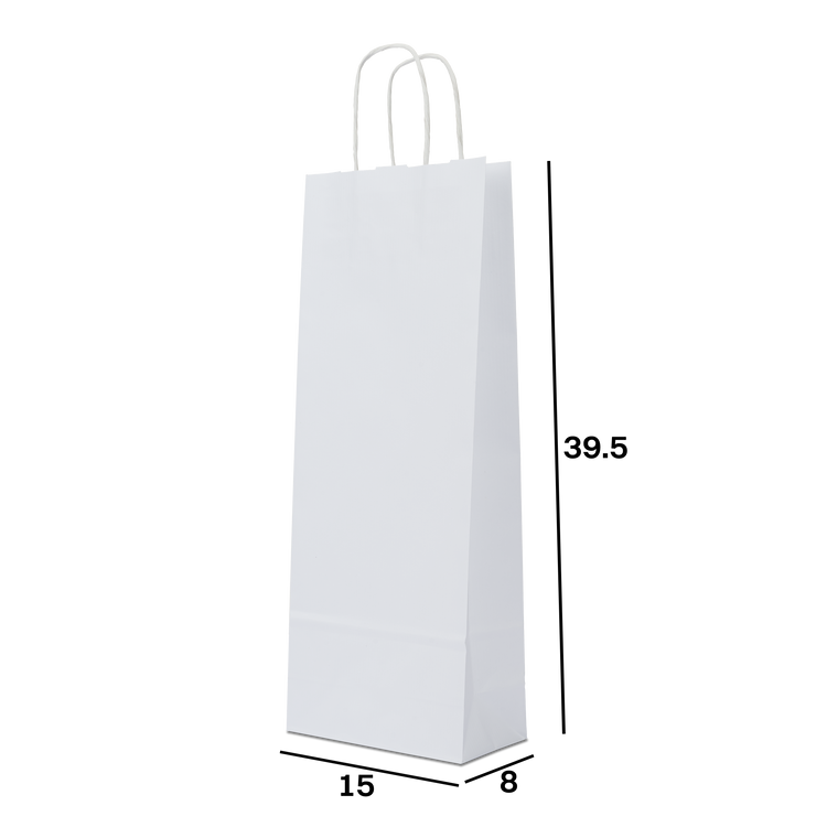 Shopper in carta portabottiglia Elegance bianco Natale- Printcentral - - -