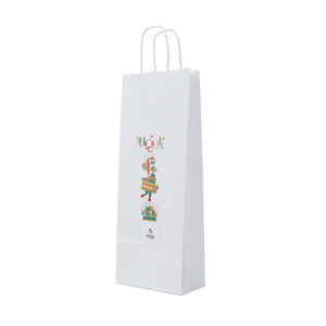 Shopper in carta portabottiglia Elegance bianco Natale- Printcentral - - -