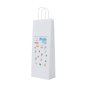 Shopper in carta portabottiglia Elegance bianco Natale- Printcentral - - -