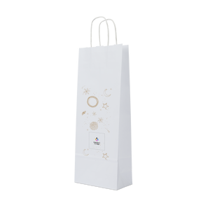 Shopper in carta portabottiglia Elegance bianco Natale- Printcentral - - -