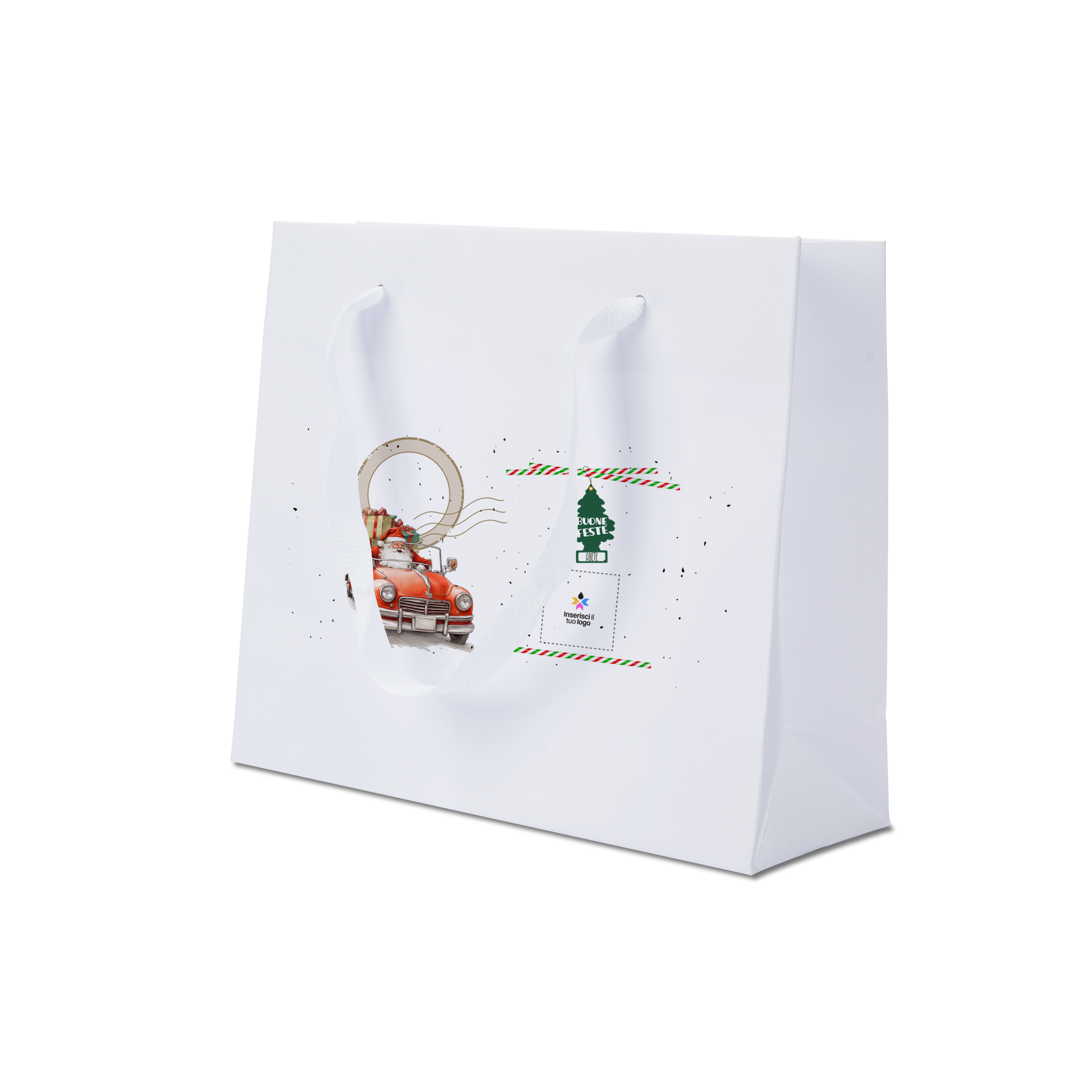 Shoppre in carta Lux bianco Natale- Printcentral - - -