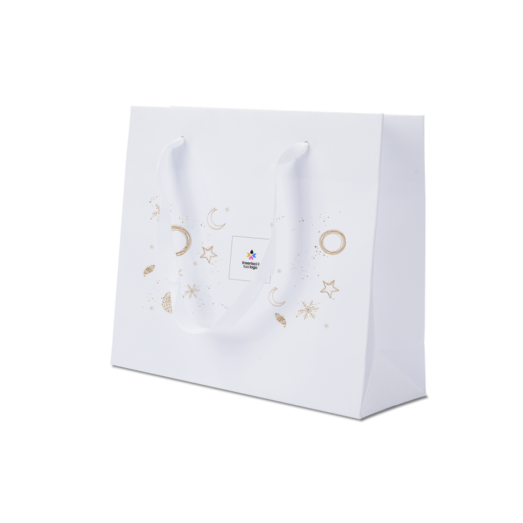 Shoppre in carta Lux bianco Natale- Printcentral - - -