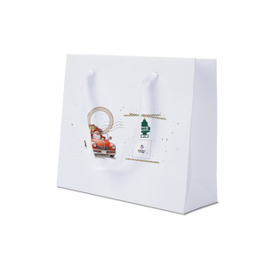 Shoppre in carta Lux bianco Natale- Printcentral - - -