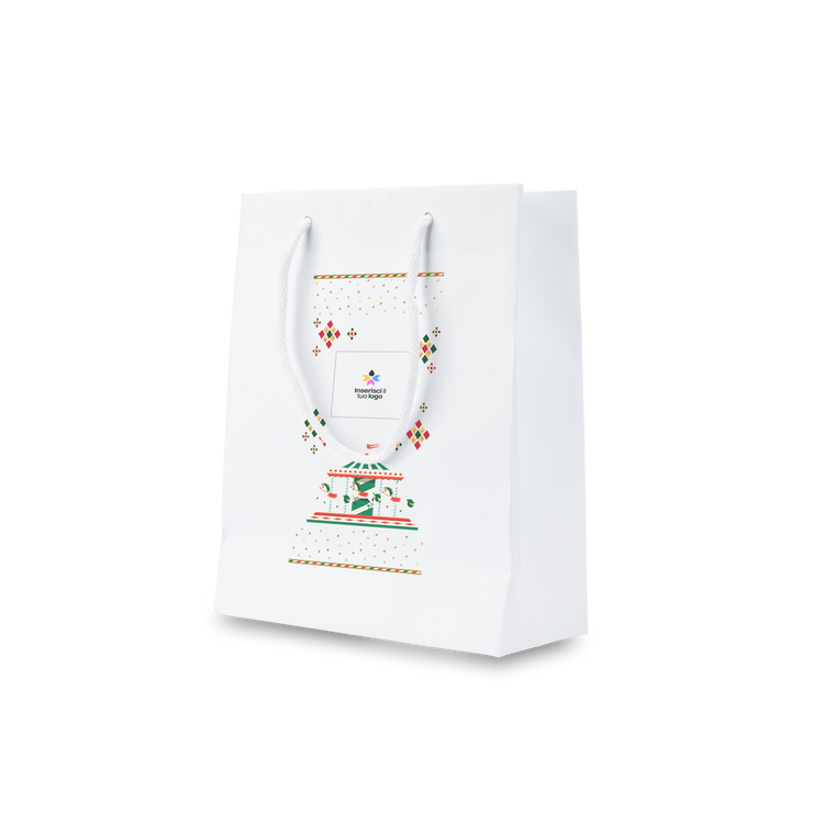 Shoppre in carta Lux sealing bianco Natale- Printcentral - - -